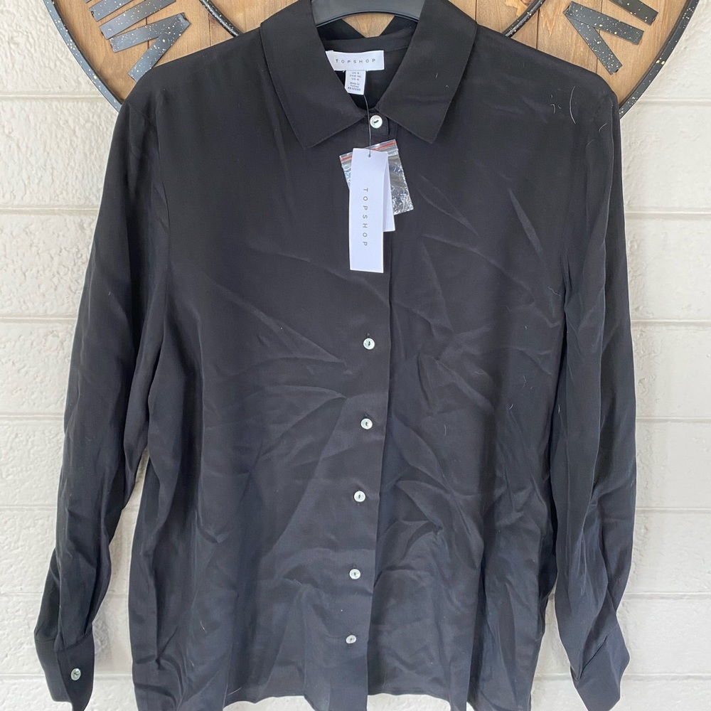 TopShop Oversized Silk Shirt